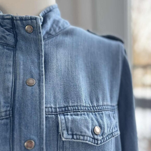 Rails Collins Light Indigo Military Inspired Lyocell Jacket w/ Drawstring – US L - Picture 3 of 12